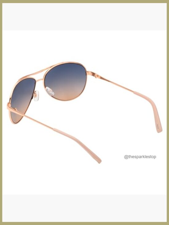 Metal Aviator Sunglasses with UV400 Protection, Rose Gold Frame main image 5
